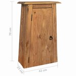 vidaXL Armoire latérale de salle de bain Pin massif 42x23x70 cm