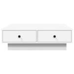 vidaXL Table basse Blanc 90x90x28 cm Aggloméré