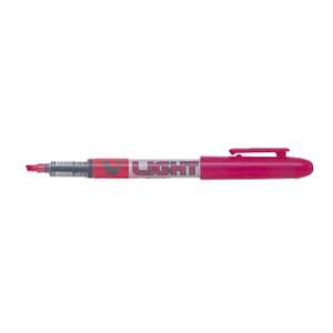 Surligneur de poche V-Light pte biseautée encre liquide Rose x 12 PILOT