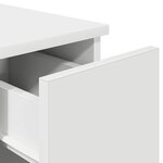 vidaXL Table de chevet avec tiroir blanc 20x36x60 cm
