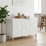 vidaXL Buffet Blanc 89 x 34 5 x 60 cm Bois d'ingénierie