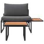 vidaXL Ensemble de canapé de jardin 2 pc Anthracite Acier