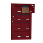 Bloc collectif leabox.com  2x4  grade 3  simple face  Intérieur  fixation murale  Rouge pourpre RAL 3004 finition brillante