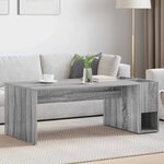 vidaXL Table basse Gris Sonoma 101 5 x 50 x 37 cm Bois d'ingénierie