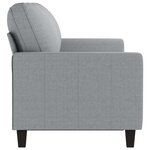 vidaXL Canapé à 3 places Gris clair 180 cm Tissu