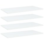 vidaXL Panneaux de bibliothèque 4 Pièces Blanc 60x30x1 5 cm Aggloméré