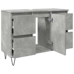 vidaXL Armoire salle de bain gris béton 80x33x60cm bois d'ingénierie