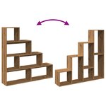 vidaXL Étagère séparatrice de pièce à 4 niveaux chêne artisanal