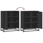 vidaXL Buffet noir 62x35x76 cm bois d'ingénierie