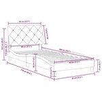 vidaXL Cadre de lit sans matelas vert foncé 80x200 cm velours