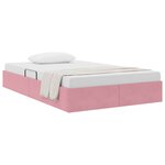 vidaXL Cadre de lit ottoman avec stockage Rose 120 x 200 cm Velours