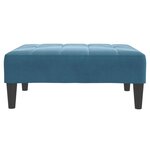 vidaXL Canapé-lit à 2 places avec repose-pied bleu velours