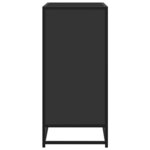 vidaXL Buffet noir 68x35x76 cm bois d'ingénierie et métal