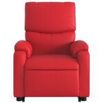 vidaXL Fauteuil inclinable de massage électrique rouge similicuir