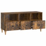 vidaXL Meuble TV Chêne Fumé 102 x 34 5 x 50 cm Bois d’ingénierie