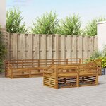 vidaXL Ensemble de canapés d'extérieur 8 Pièces Naturel