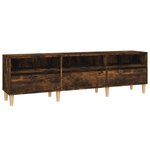 vidaXL Meuble TV chêne fumé 150x30x44 5 cm bois d'ingénierie