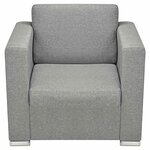 vidaXL Fauteuil gris foncé tissu