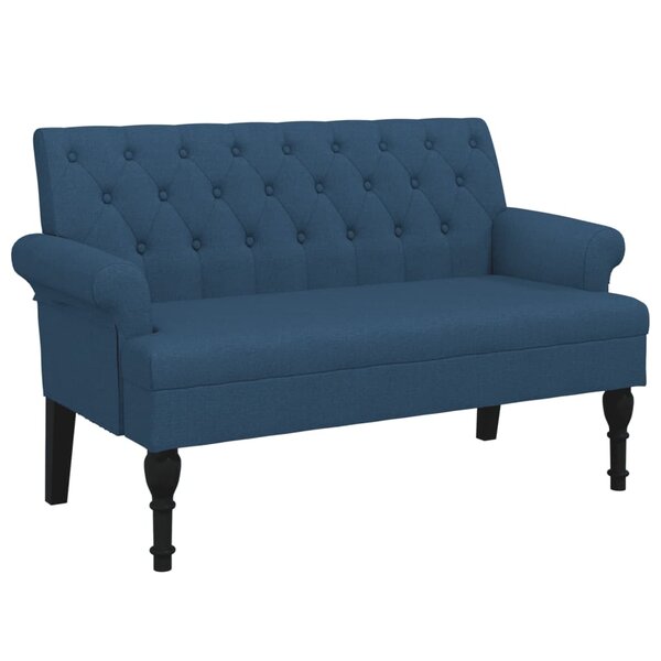 vidaXL Banc avec dossier bleu 120x62x75 5 cm tissu