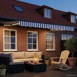 vidaXL Cadre de store manuel avec LEDs 3 5 x 2 5 m
