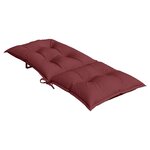 vidaXL Coussins de chaise dossier haut lot de 2 rouge bordeaux mélangé