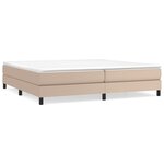 vidaXL Sommier à lattes de lit avec matelas Cappuccino 200x200 cm