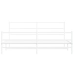 vidaXL Cadre de lit métal sans matelas et pied de lit blanc 200x200 cm