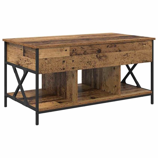 vidaXL Table basse Bois Ancien 100 x 55 x 48 5 cm Bois d'ingénierie