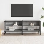vidaXL Meuble TV sonoma gris 120 5x40x46 cm bois d'ingénierie et métal