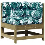 vidaXL Salon de jardin 7 Pièces avec coussins bois de pin imprégné