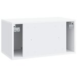 vidaXL Meuble TV mural Blanc 59 5 x 31 x 30 cm Bois d'ingénierie