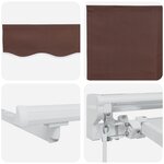 vidaXL Auvent Rétractable Marron 400x200 cm