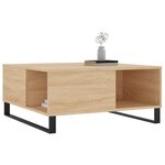 vidaXL Table basse chêne sonoma 80x80x36 5 cm bois d'ingénierie