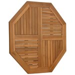 vidaXL Dessus de table 90x90x2 5 cm octogonal bois de teck massif