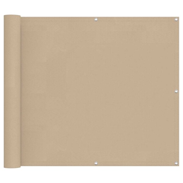 vidaXL Écran de balcon 100 x 500 cm Tissu Oxford Rectangulaire Beige