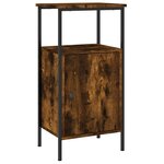 vidaXL Tables de chevet 2 Pièces chêne fumé 41x31x80 cm bois ingénierie