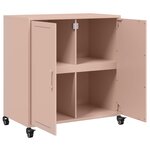 vidaXL Buffet rose 68x39x72 cm acier
