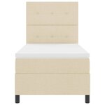 vidaXL Lit à ressorts avec matelas Crème 80 x 200 cm tissu