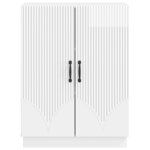vidaXL Buffet Blanc brillant 66 x 34 5 x 87 cm Bois d'ingénierie
