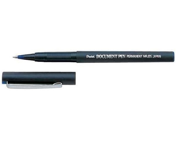 Roller encre infalsifiable DOCUMENT PEN MR205D 0,25 mm Noir PENTEL
