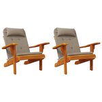 vidaXL Coussins de chaise adirondack lot de 2 taupe tissu oxford