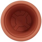 vidaXL Pot à fleurs rond 6 Pièces Rouge brique Ø 39 x 32 cm Plastique