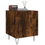 vidaXL Tables de chevet 2 Pièces chêne fumé 40x40x50 cm bois d'ingénierie
