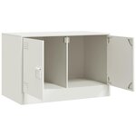 vidaXL Meubles TV 2 Pièces blanc 67x39x44 cm acier