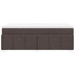 vidaXL Sommier à lattes de lit avec matelas Marron foncé 100x200 cm