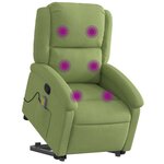 vidaXL Fauteuil de massage inclinable Vert clair Velours