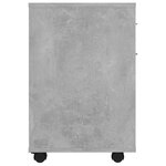 vidaXL Armoire à roulettes Gris béton 45x38x54 cm Bois d’ingénierie