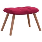 vidaXL Chaise à bascule avec repose-pied Rouge bordeaux Velours