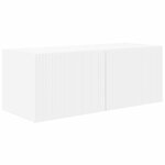 vidaXL Ensemble meuble TV Montage mural 2 Pièces Blanc Bois d'ingénierie