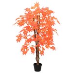 vidaXL Arbre d'érable artificiel Rouge 80 x 16 x 120 cm Tissu et bois